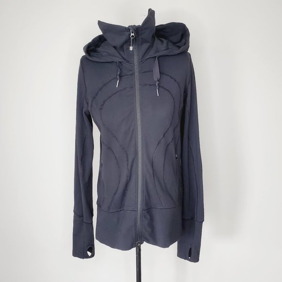 LULULEMON Black Funnel Neck Hooded Jacket - Picture 2 of 10
